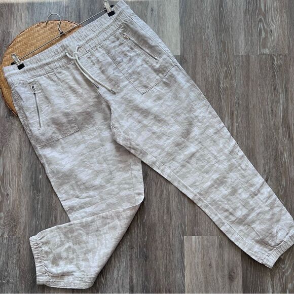 Athleta‎ Cabo tide linen joggers camo women’s size 16 - Picture 5 of 10